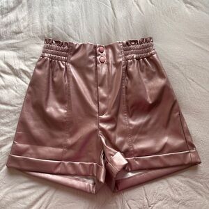 Chic High Waist Pink Women's Shorts